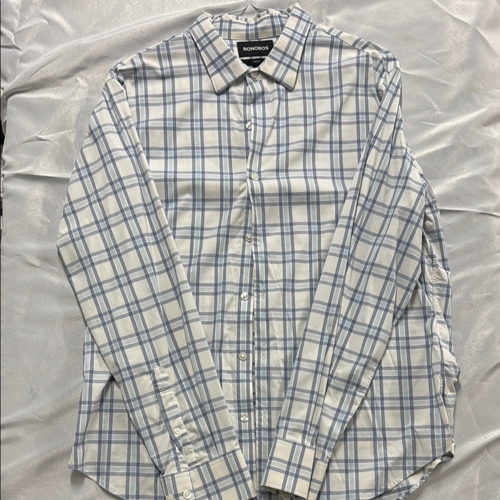 Bonobos Men's Blue Plaid Shirt
